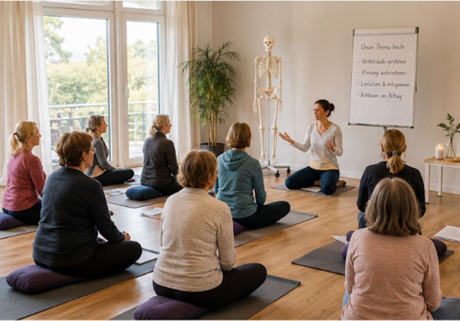 flow-yoga binz - Bildungsurlaub Stressbewältigung und Rückengesundheit im Berufsalltag – Methoden aus Yoga, Achtsamkeit und Gesundheitsprävention